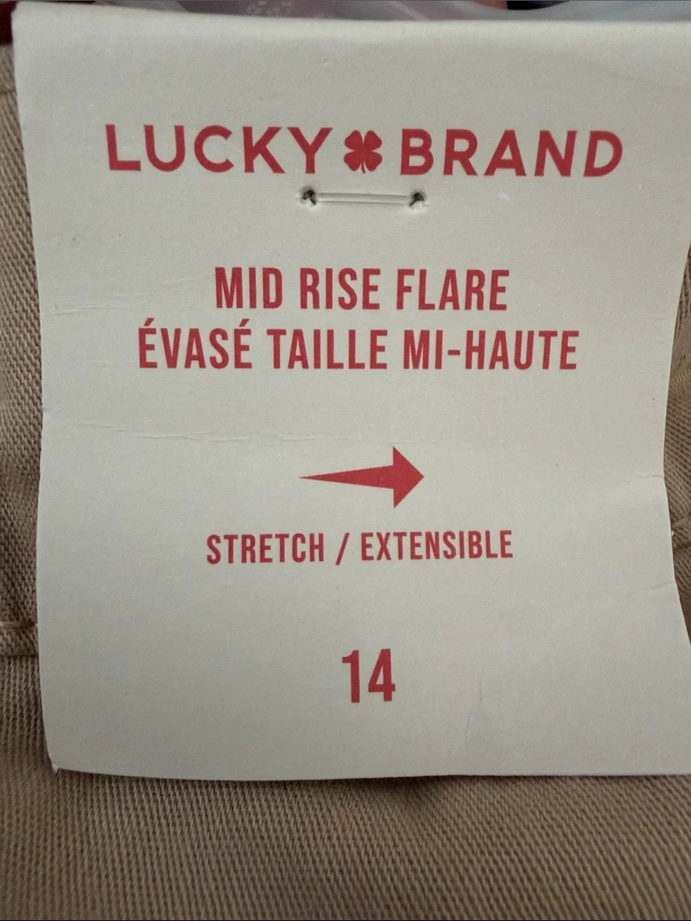 Lucky Brand Mid-Rise Flare Stretch Pants